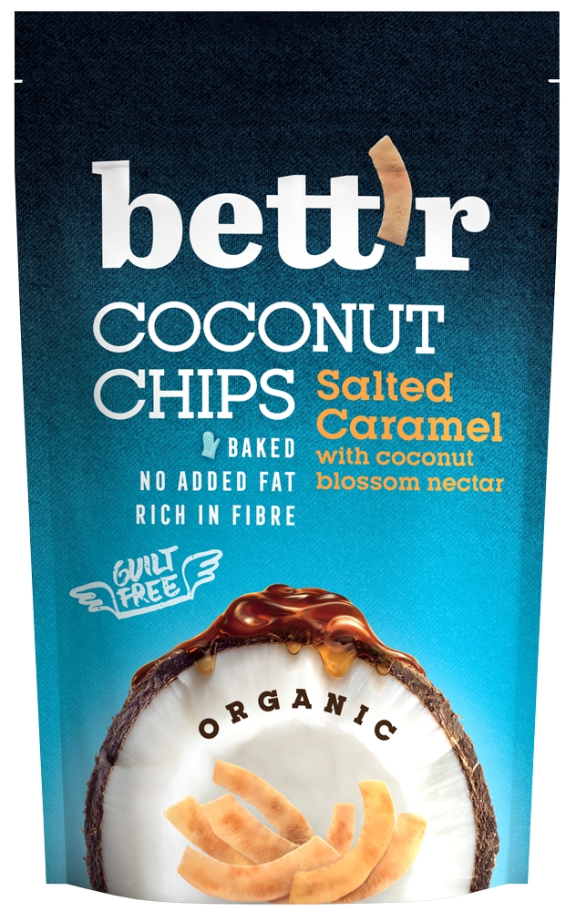Chips de cocos si caramel sarat BIO Bettr - 70 g imagine produs 2021 Dried Fruits